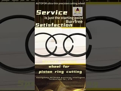 Special cutting wheel for piston ring cutting