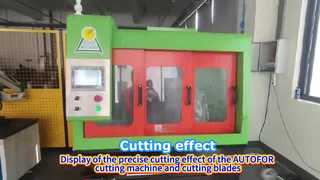 AUTOFOR cutting machine and cutting blade demonstrate precise cutting effect