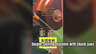 Drill chuck double-slotting machine